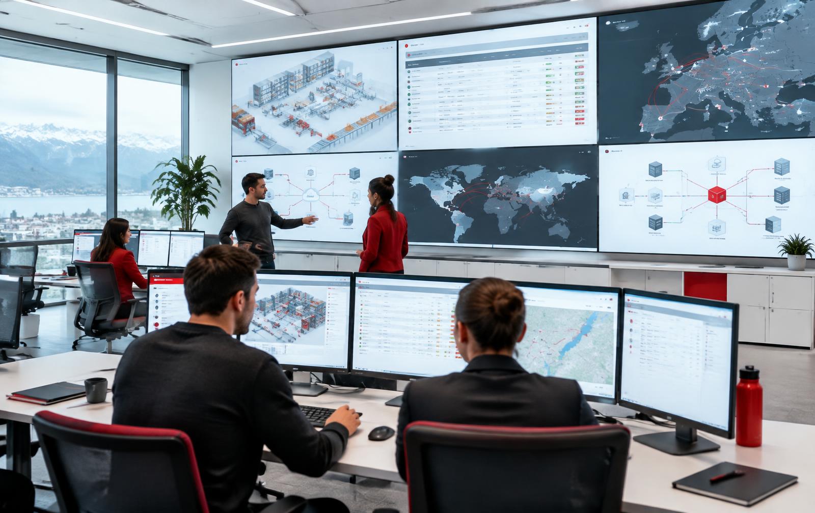 Konzept eines vernetzten Logistik-Systemcockpits